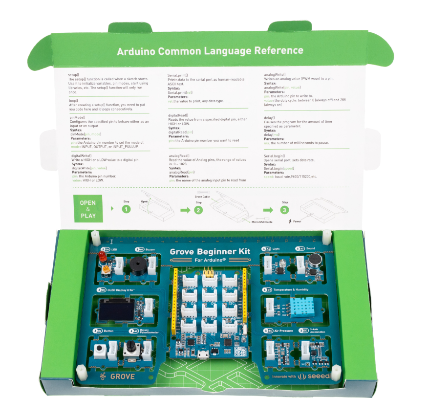 Le Grove Beginner Kit dans sa jolie boîte